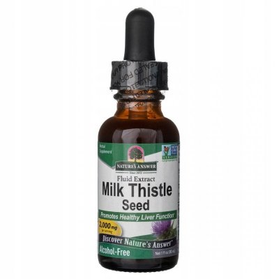NATURE&#039;S ANSWER Milk Thistle Seed - Ostropest plamisty ekstrakt (30 ml)