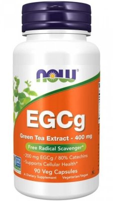 NOW FOODS EGCg Green Tea Extract - Zielona Herbata ekstrakt 400 mg (90 kaps.)