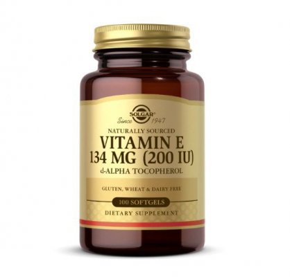 SOLGAR Vitamin E 134 mg (200 IU) pure d-Alpha Tocopherol (100 kaps.)