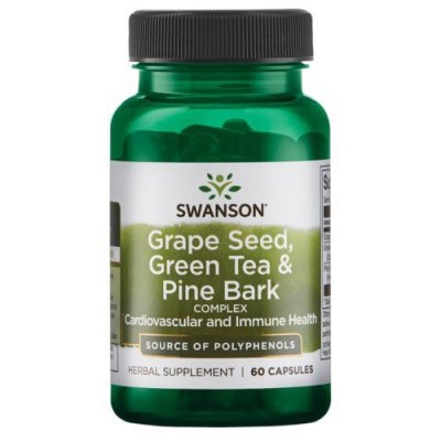 SWANSON Grape Seed, Green Tea & Pine Bark Complex (60 kaps.)