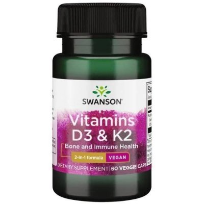 SWANSON Witamina K2 & D3 (60 kaps.)