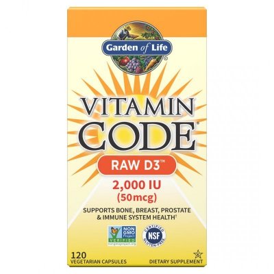 GARDEN OF LIFE Vitamin Code RAW D3 - Witamina D (120 kaps.)