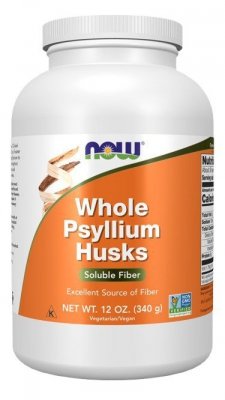 NOW FOODS Psyllium Husks Whole - Babka płesznik - łupina (340 g)