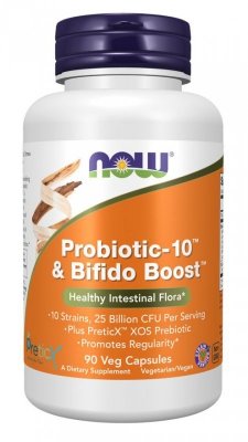 NOW FOODS Probiotic-10 i Bifido Boost - 25 Bilion (90 kaps.)