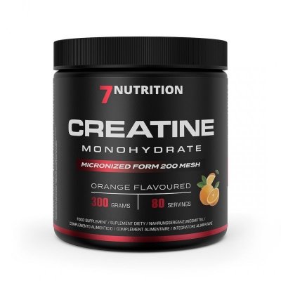7NUTRITION Creatine Monohydrate Orange - Monohydrat Kreatyny - smak pomarańcza (300 g)