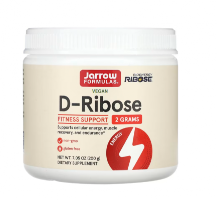 JARROW FORMULAS D-Ribose - Ryboza w proszku (200 g)