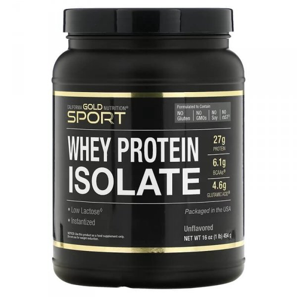 California Gold Nutrition SPORT - Whey Protein Isolate 454g