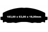 Przednie klocki Ultimax2 + NACINANE tarcze hamulcowe 330mm EBC seria USR Fiat Freemont 2012-