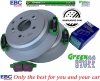 Tylne klocki GreenStuff + tarcze hamulcowe EBC seria Premium Honda Odyssey 2005-2010