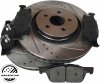 Przednie klocki + WIERCONE tarcze hamulcowe 345mm Lincoln Nautilus FWD