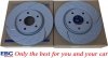Przednie klocki YellowStuff + NAWIERCANE NACINANE tarcze hamulcowe 330mm EBC seria GD Fiat Freemont 2012-