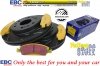 Przednie klocki YellowStuff + NACINANE tarcze hamulcowe 330mm EBC seria USR Chevrolet Avalanche 1500 2009-
