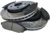 Klocki + wiercone tarcze hamulcowe przednie 328mm Jeep Grand Cherokee 2005-2010
