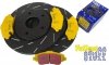 Przednie klocki YellowStuff + NACINANE tarcze hamulcowe 302mm EBC seria USR Dodge Journey -2012