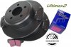 Tylne klocki Ultimax2 + NIE WENTYLOWANE tarcze hamulcowe EBC seria PREMIUM Chrysler 300C RWD V6