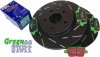 Tylne klocki GreenStuff + NACINANE tarcze hamulcowe 315mm EBC seria USR Chevrolet Camaro LT / LS 2016-