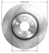 Tarcza hamulcowa przednia 325mm Lincoln MKS 2010-2012