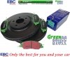 Przednie klocki GreenStuff + tarcze hamulcowe 336mm EBC seria Premium Ford Mustang 2011-2014