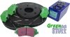 Przednie klocki GreenStuff + NACINANE tarcze hamulcowe 302mm EBC seria USR Dodge Caravan -2012