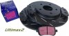 Tylne klocki Ultimax2 + NACINANE tarcze hamulcowe 305mm EBC seria USR Dodge Caravan 2008-