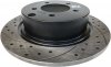 Tylna WIERCONA nacinana tarcza hamulcowa 302mm BLACK Chrysler 200 -2014