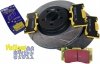 Przednie klocki YellowStuff + NACINANE tarcze hamulcowe 352mm EBC seria USR Ford Mustang 2015-