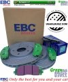 Przednie klocki GreenStuff + NAWIERCANE NACINANE tarcze hamulcowe 330mm EBC seria GD Dodge Caravan 2012-