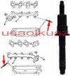 Śruba kolektora wydechowego - mocowanie osłony Jeep Commander 4,7 V8 -2007