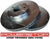 Przednie klocki Z26 + WIERCONE nacinane tarcze hamulcowe POWERSTOP 320mm Dodge Charger