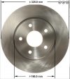 Tarcza hamulcowa tylna 328mm Fiat Freemont 2012-