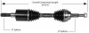 Półoś napędowa LEWA Jeep Liberty 3,7 V6 -2007