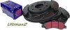 Przednie klocki Ultimax2 + NACINANE tarcze hamulcowe 330mm EBC seria USR GMC Yukon 2007-2008