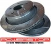Tylne klocki Z36 + WIERCONE nacinane tarcze hamulcowe POWERSTOP 5 szpilek RAM 1500 2003-
