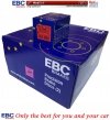 Tylne CERAMICZNE klocki RedStuff + NIE WENTYLOWANE tarcze hamulcowe EBC seria PREMIUM Lancia Thema 3,6 V6