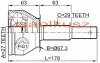 Zewnętrzny przedni przegub napędowy 27z Nissan Frontier 2005- 39211-EB30A