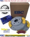 Przednie klocki YellowStuff + NACINANE tarcze hamulcowe EBC seria USR Dodge RAM 1500 2006-