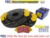 Przednie klocki YellowStuff + NACINANE tarcze hamulcowe 302mm EBC seria USR Dodge Journey -2012