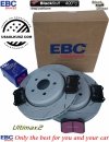 Tylne klocki Ultimax2 + NACINANE tarcze hamulcowe EBC seria USR Dodge Durango SRT Hellcat