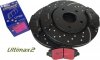 Przednie klocki Ultimax2 + NAWIERCANE NACINANE tarcze hamulcowe 302mm EBC seria GD Fiat Freemont -2012