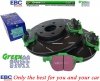 Przednie klocki GreenStuff + NACINANE tarcze hamulcowe 300mm EBC seria USR Ford Escape FWD 2013-2019
