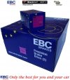 Przednie klocki Ultimax2 + NACINANE tarcze hamulcowe 355mm EBC seria BSD Ford Mustang 2005-2014