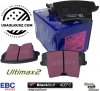 Tylne klocki Ultimax2 + NACINANE WENTYLOWANE tarcze hamulcowe EBC seria USR Dodge Charger