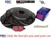 Tylne klocki Ultimax2 + NAWIERCANE NACINANE tarcze hamulcowe 330mm EBC seria GD Ford Taurus 2008-