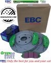 Przednie klocki GreenStuff + NACINANE tarcze hamulcowe 330mm EBC seria USR Dodge Caravan 2012-