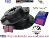 Tylne klocki Ultimax2 + NIE WENTYLOWANE tarcze hamulcowe EBC seria PREMIUM Chrysler 300C RWD V6