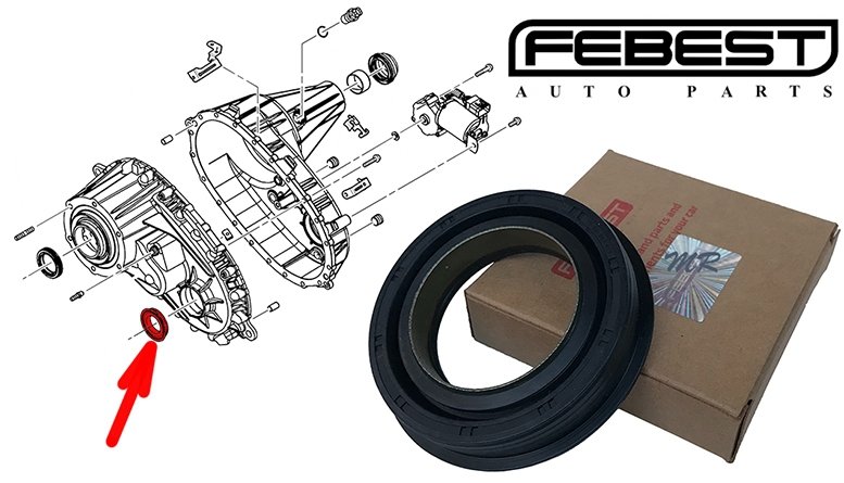 RT-12281 Uszczelniacz przedniego wału reduktora Hummer H2 - Reduktor