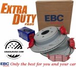 Tylne klocki EXTRA DUTY ED+ + nawiercone nacinane tarcze hamulcowe EBC seria GD Dodge RAM 1500 2003-