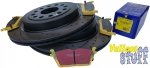 Tylne klocki EBC Yellow Stuff + WIERCONE nacinane tarcze hamulcowe RAM 1500 DT 2019-