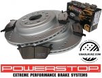 Tylne klocki Z36 + WIERCONE NACINANE tarcze hamulcowe POWERSTOP EVOLUTION RAM 1500 DT 2019-