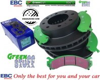 Przednie klocki GreenStuff + tarcze hamulcowe EBC seria PREMIUM Hummer H2